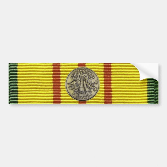 Vietnam service with medal bumper sticker (Front)
