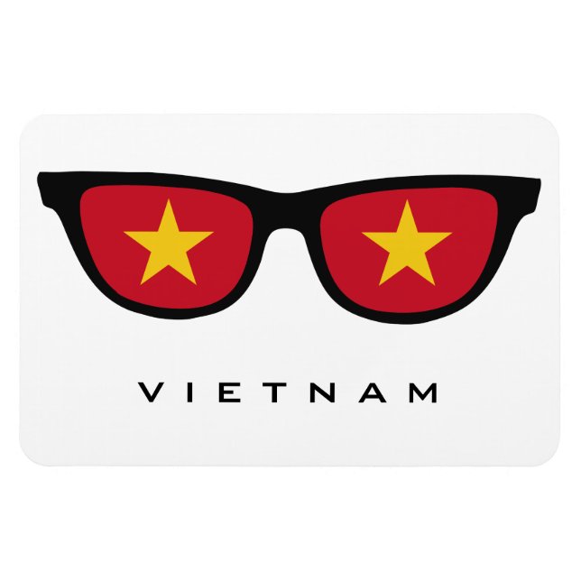 Vietnam Shades custom text & color magnet (Horizontal)