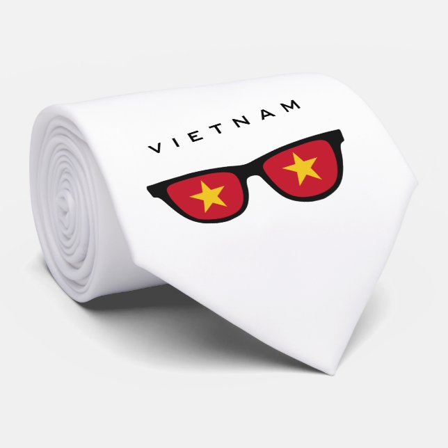 Vietnam Shades custom text & colour tie (Rolled)