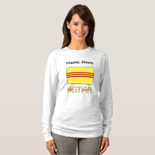Vietnam South Vietnamese Flag Tiled Black Personal T-Shirt