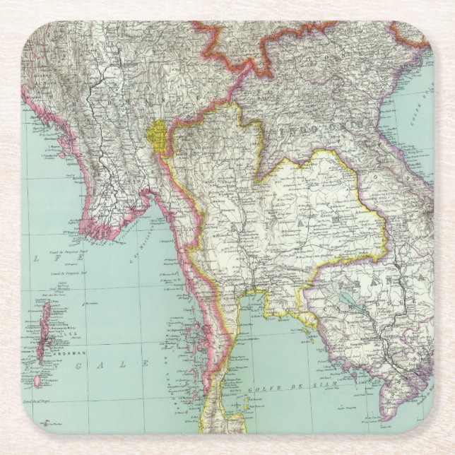 Vietnam Square Paper Coaster (Front)