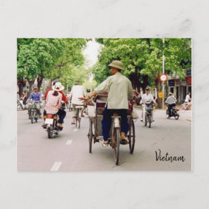 vietnam street bikes postcard