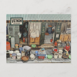 Vietnam Street Life, Customisable Date Postcard