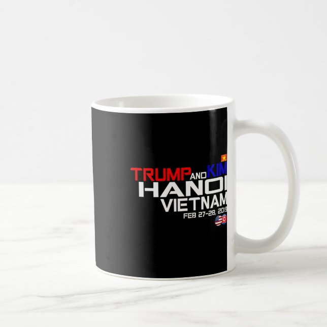 Vietnam Suummit Kim And Trump T Shirt  Coffee Mug (Right)