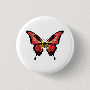 Vietnam Swallowtail Butterfly Flag 3 Cm Round Badge
