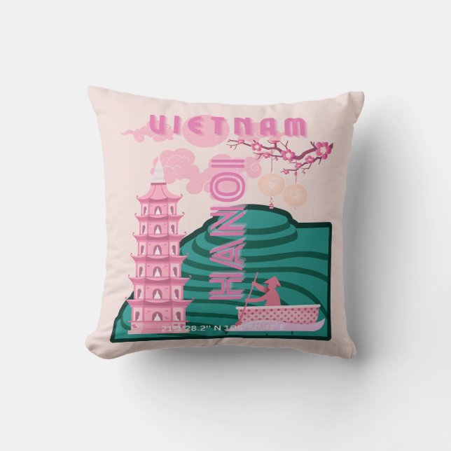 Vietnam Travel Art Cushion (Front)