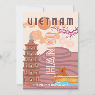 Vietnam Travel Art Holiday Card