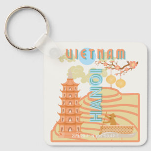 Vietnam Travel Art Key Ring
