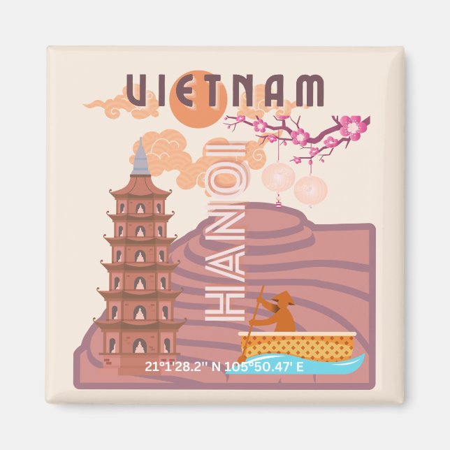 Vietnam Travel Art Magnet (Front)