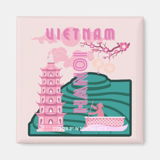 Vietnam Travel Art Magnet (Front)