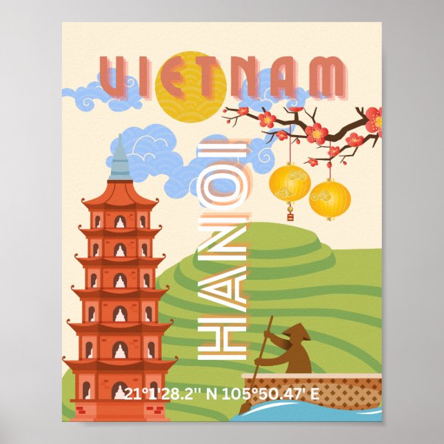 Vietnam Travel Art Poster (Front)