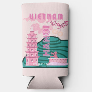 Vietnam Travel Art Seltzer Can Cooler