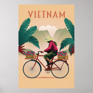 Vietnam travel poster saigon travel