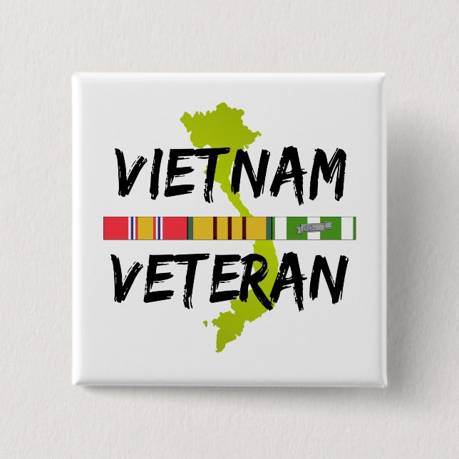 vietnam veteran 15 cm square badge (Front)