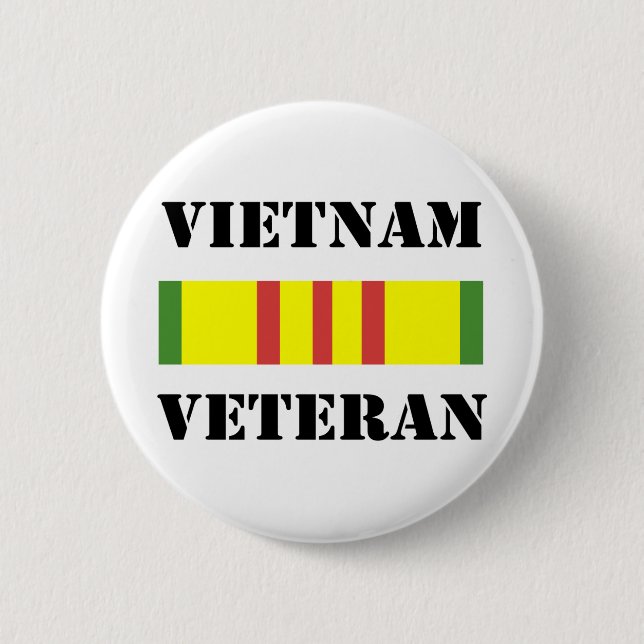 vietnam veteran 6 cm round badge (Front)