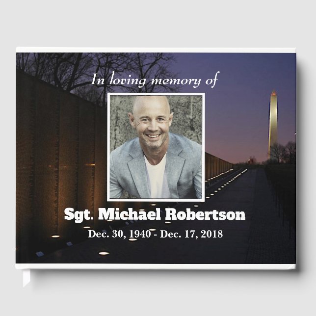 Vietnam Veteran and Washington Memorial Guest Book (Front)