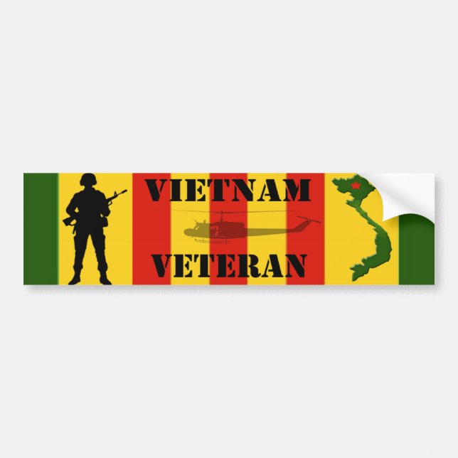 Vietnam Veteran Bumper Sticker (Front)