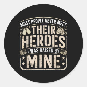 Vietnam Veteran Daughter Raised Eagle Badge Most Classic Round Sticker