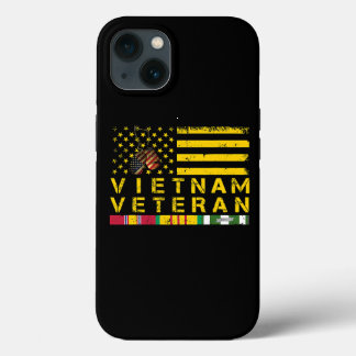 Vietnam Veteran Distressed American Flag 178 iPhone 13 Case