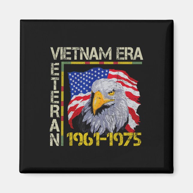 Vietnam Veteran Era 1961 1975 Memorial Flag Magnet (Front)