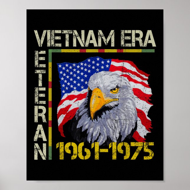 Vietnam Veteran Era 1961 1975 Memorial Flag Poster (Front)