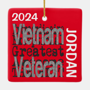 Vietnam Veteran Extraordinaire CUSTOM Ceramic Ornament