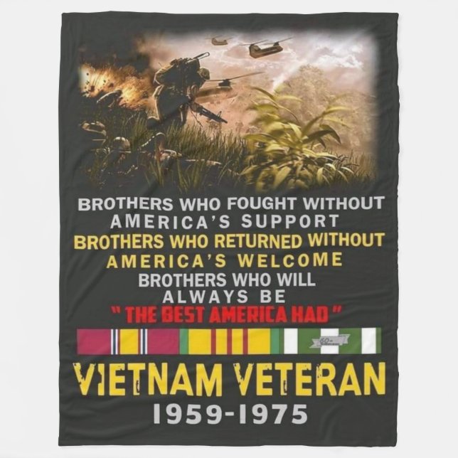 VIETNAM VETERAN FLEECE BLANKET (Front)