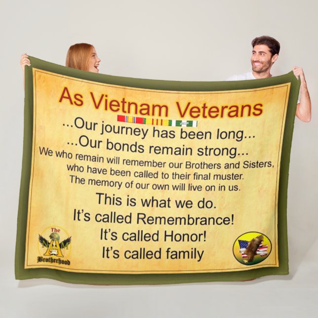 VIETNAM VETERAN FLEECE BLANKET (In Situ)