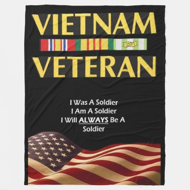 VIETNAM VETERAN FLEECE BLANKET (Front)