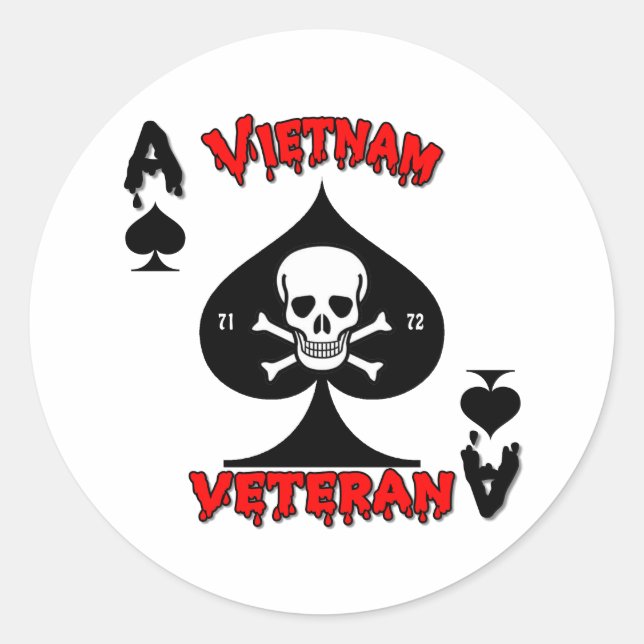 Vietnam Veteran gifts 1971 to 1972 Classic Round Sticker (Front)