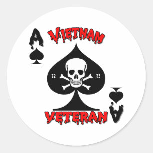 Vietnam Veteran gifts 1972 to 1973 Classic Round Sticker