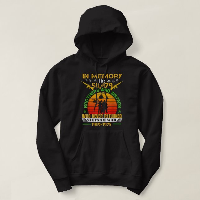 Vietnam Veteran In Memory The War Vietnam Gift  Hoodie (Design Front)