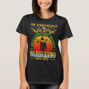 Vietnam Veteran In Memory The War Vietnam Gift  T-Shirt