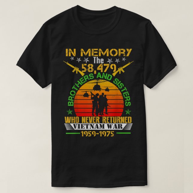 Vietnam Veteran In Memory The War Vietnam Gift  T-Shirt (Design Front)