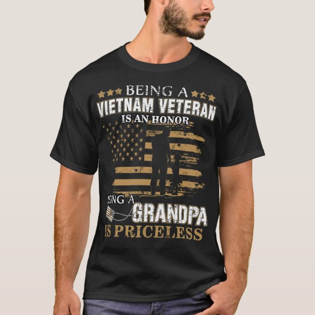 Vietnam Veteran Is An Honour Grandpa Is gay alpaca T-Shirt (Front)