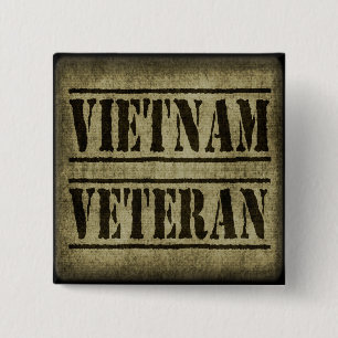 Vietnam Veteran Military 15 Cm Square Badge