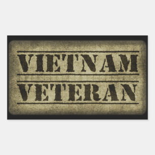 Vietnam Veteran Military Rectangular Sticker