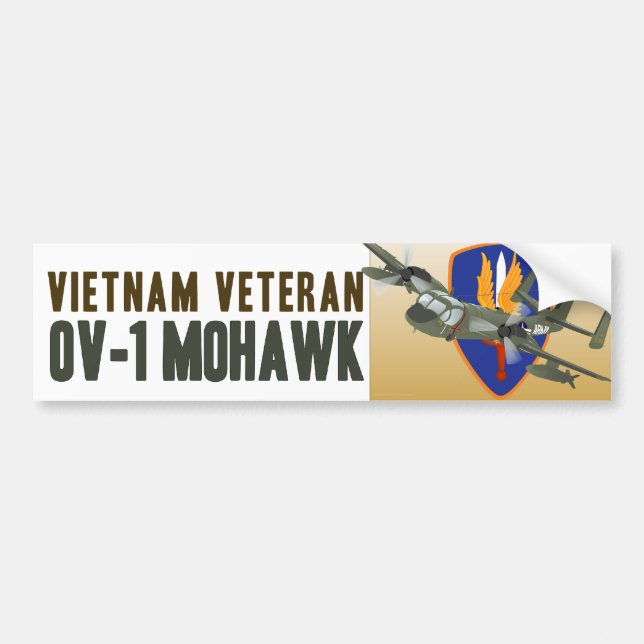 Vietnam Veteran Mohawk Bumper Sticker (Front)
