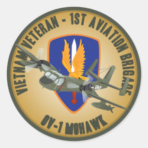 Vietnam Veteran Mohawk Classic Round Sticker