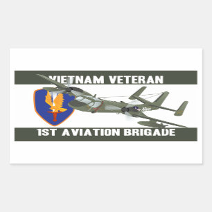 Vietnam Veteran Mohawk Rectangular Sticker