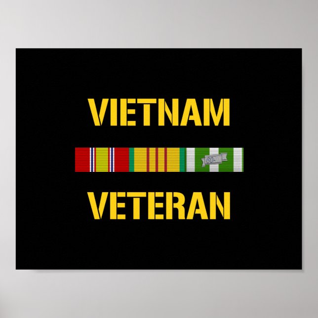 Vietnam Veteran Ribbon Bar Poster (Front)