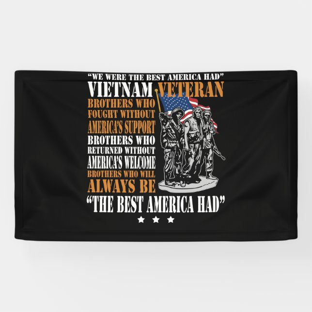 Vietnam Veteran The Best America Had Proud Banner (Horizontal)