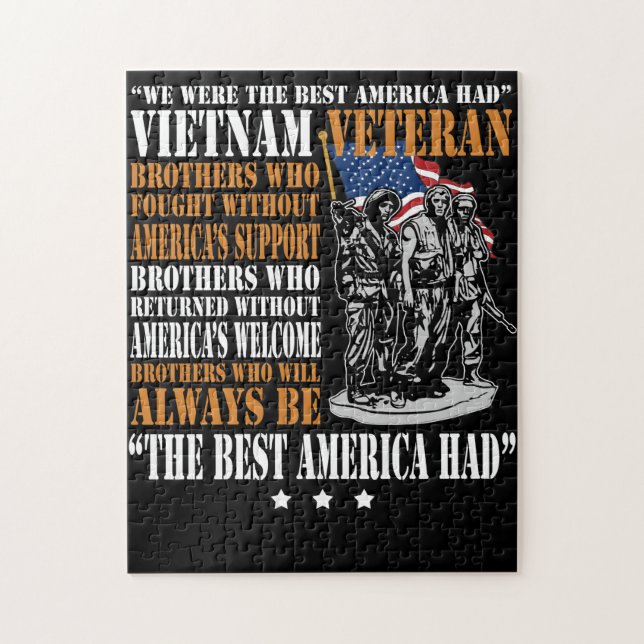 Vietnam Veteran The Best America Had Proud T Shirt Jigsaw Puzzle (Vertical)