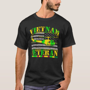 Vietnam Veteran UH 1 Huey Helicopter Crew T Shirt