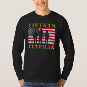 Vietnam Veteran Us Flag      Vietnam War Vet T-Shirt
