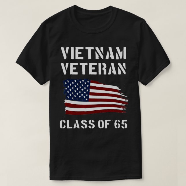 Vietnam Veteran Vet Ribbon Class of 1965 65  T-Shirt (Design Front)