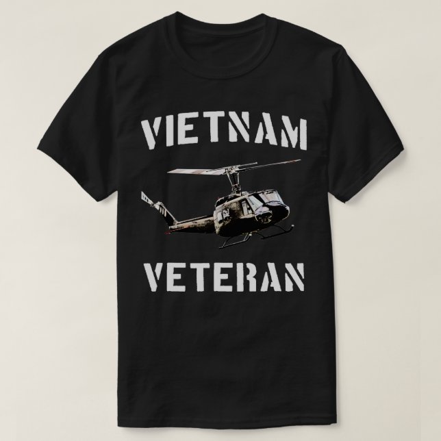 Vietnam Veteran Vietnam Veteran UH-1 Huey by Dirty T-Shirt (Design Front)