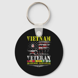 Vietnam Veteran Vintage Flag Memorial Veterans Key Ring