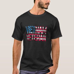 Vietnam Veteran Vintage US Flag Vietnam Vets Gift T-Shirt
