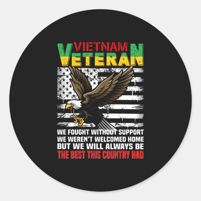 Vietnam Veteran We Will Always Be The Best This Co Classic Round Sticker (Front)